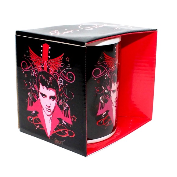 New NIB Elvis Presley Signature Product Black / Pink Coffee Mug 11 Oz. - Picture 3 of 3